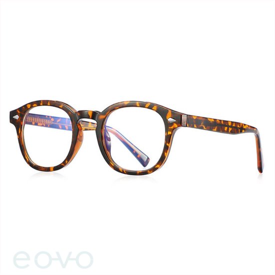 Blaulichtfilterbrille ohne Sehstärke, ORANGE-BRAUNES Tiger-Gestell | Damen | Blaulichtbrille | Computerbrille