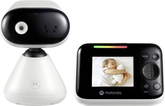 Motorola Babyphone für Kinderzimmer - VM482 - Babyphone mit Kamera - Infrarot-Nachtsicht - Digitaler Zoom - Temperaturüberwachung - Weiß