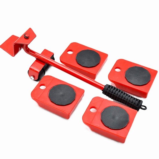 Ceruzo Möbelpacker - 5-teilig - Umzugs- und Hebehilfe - 150 kg Tragkraft - 360° - Möbelrollen