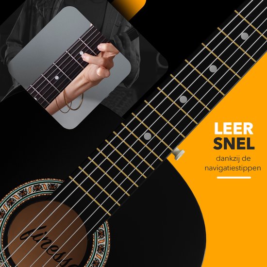 Finesse Akustikgitarre - Starter Set - Nylonsaiten - Klassische Gitarre - Gitarre Kinder & Erwachsene