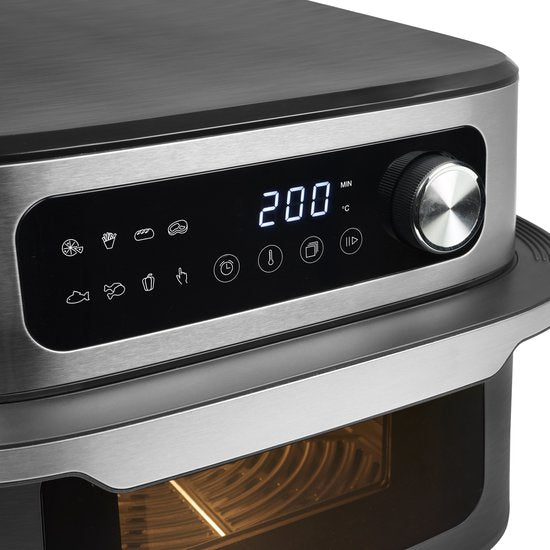 Princess Heißluftfritteuse – MaxiCrisp Digital Airfryer 10 l – 182262 – 1700 W – 8 Garprogramme – PFAS-frei – Für Pizza geeignet – Extra groß