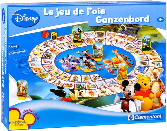 Clementoni Brettspiel – Gänsespiel Disney – Gesellschaftsspiel für die Familie – Kinder ab 6 Jahren