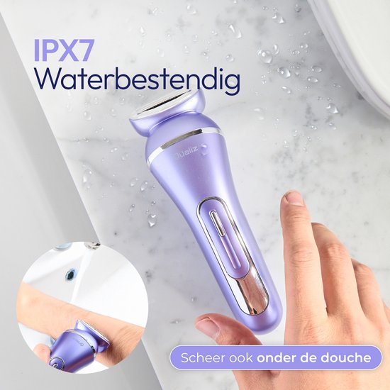 7-in-1-Ladyshaver – Epiliergerät für Damen – IPX 7 wasserdicht – Wiederaufladbar – Bikini-Trimmer – Intimrasierer für Damen – Ladyshaver für Frauen – Epilierer – Trimmer für Damen – Qualiz®
