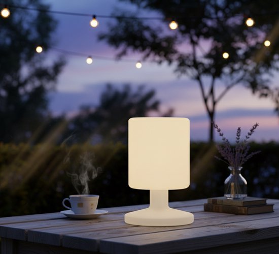 Smartwares 10.068.38 – Tischlampe, kabellose Außenlampe – 3 W – Leuchtdauer 8 bis 15 Stunden – IP44