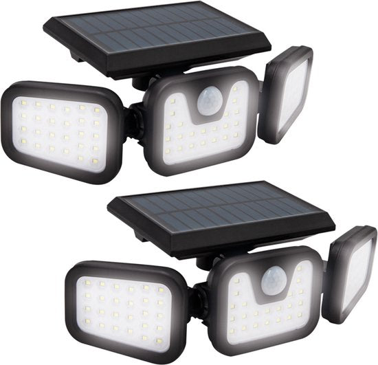 Media Shop Panta TrioSolar – Solar-Außenleuchte mit Sensor – 74 LEDs – 600 Lumen