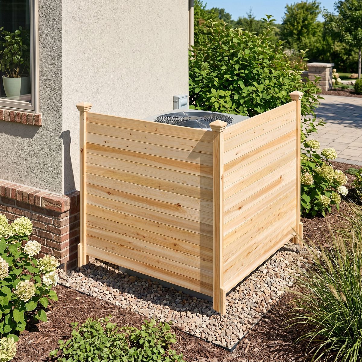 Coast Gartenzaun, 2-teilig – ohne Graben – stabile Holzpfosten – naturbelassen – 1 Stück