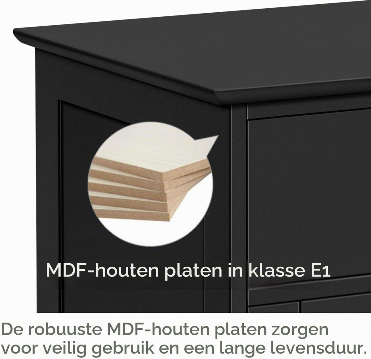 Yaheetech Nachttisch – Schwarz – 40 x 35 x 60 cm – Mit Schublade und verstellbarem Einlegeboden