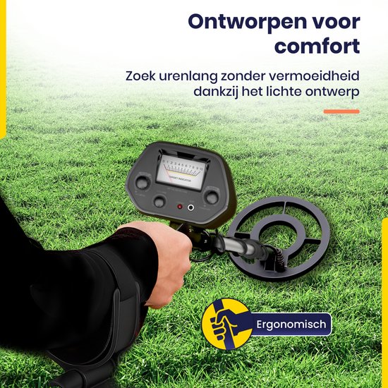 ODESSEY Metalldetektor - mit Pinpointer - Kind - Erwachsener - Profi - Explorer - Schwarz