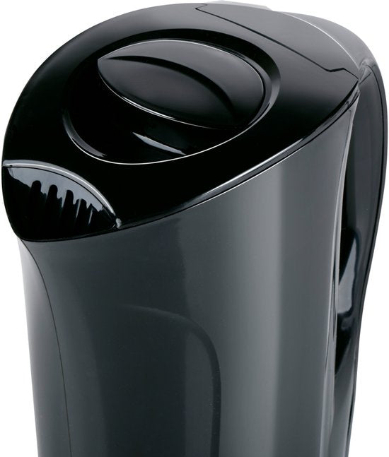 alpina Wasserkocher 1 Liter - Elektrischer Wasserkocher 800-1000W - Abschaltautomatik - Trockengehschutz - Schwarz - Kompaktmodell