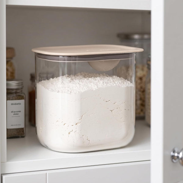 Brabantia Vorratsbehälter mit Messlöffel – 1,3 Liter – 12,3 x 15,4 x 10,6 cm