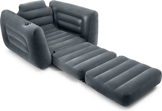 Intex - Ausziehbarer aufblasbarer Schlafsessel - Komfortabler 2-in-1-Loungesessel und Hüttenbett