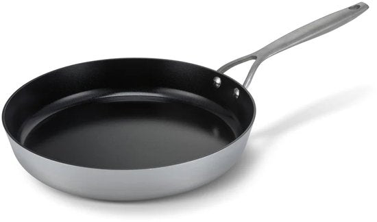 Brabantia Dusk Bratpfanne Ø 28 cm – 100 % PFAS-frei – Keramik-Antihaftbeschichtung – Induktionsgeeignet – spülmaschinen- und ofenfest – Grau