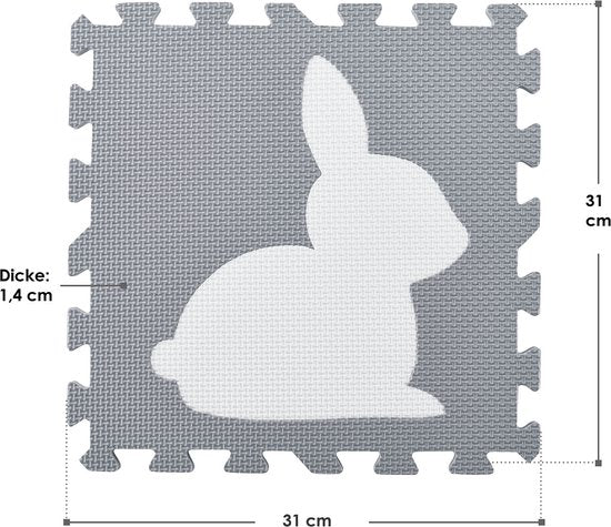 Kinder Puzzle Matte - Timon - 36-teilig - Bestehend aus Buchstaben & Zahlen