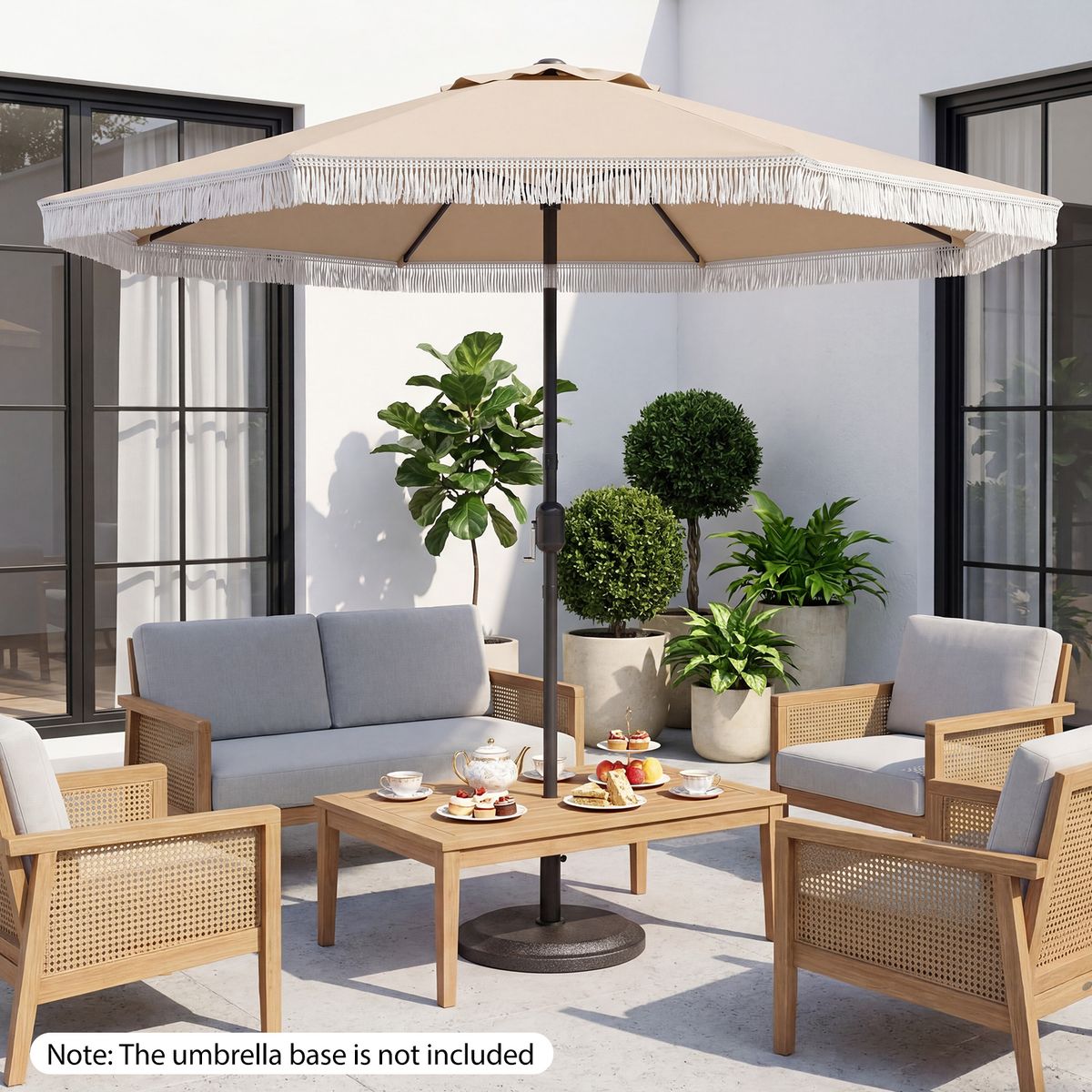 Coast-Sonnenschirm mit Schwenk- und Neigungsfunktion – 270 cm Durchmesser – stabile Metallstreben – beige