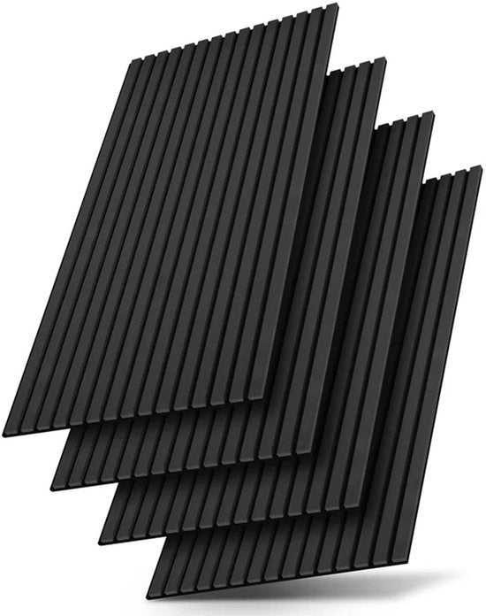 Akustik-Wandpaneele - 4er-Set - Dunkelgrau