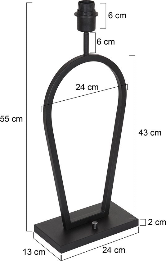 Steinhauer Tischlampe „Stang“ – schwarz – Metall – 3503ZW
