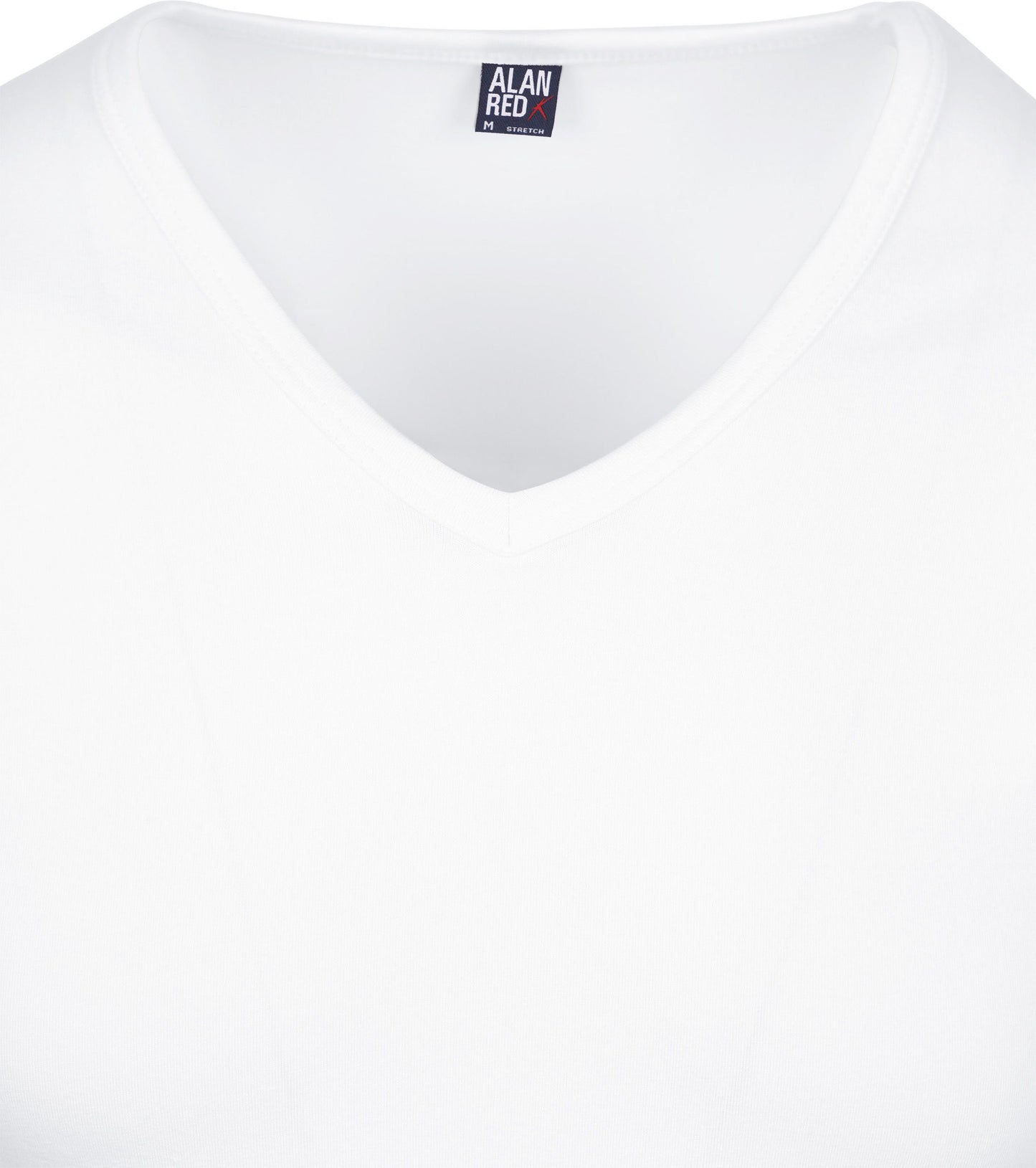 Alan Red Oklahoma T-shirt Stretch - V-Ausschnitt - Weiß - Größe XXL - 93% Baumwolle -.