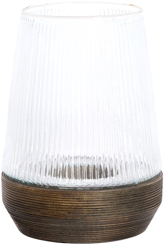 Light & Living – Windlicht MINAS – Ø 22 × 30 cm – Braun