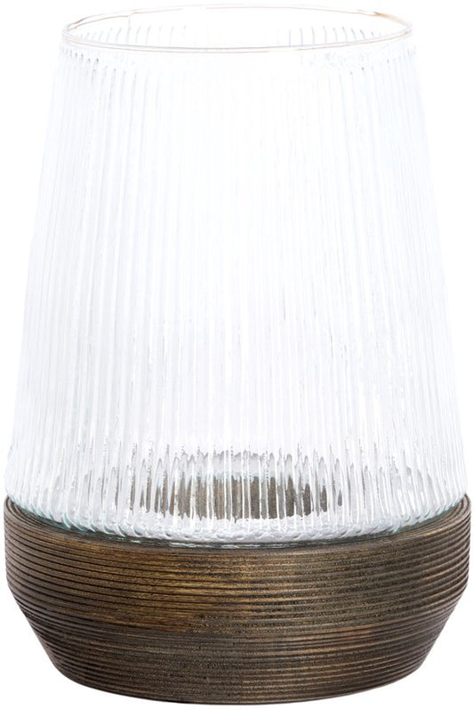 Light & Living – Windlicht MINAS – Ø 22 × 30 cm – Braun
