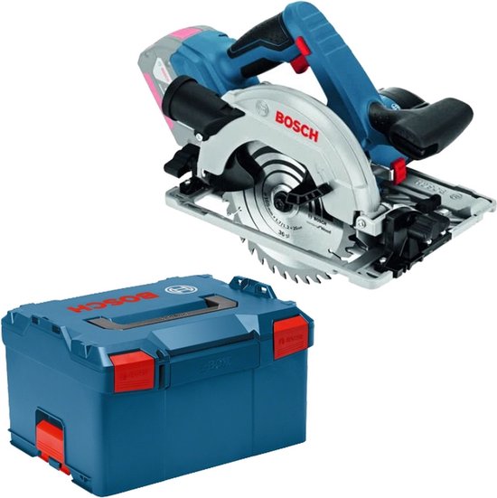 Bosch Professional GKS 18V-57 G – Akku und Ladegerät nicht im Lieferumfang enthalten, 1x Sägeblatt „Standard for Wood“ 165 mm, Absaugadapter, Innensechskant, Parallelanschlag