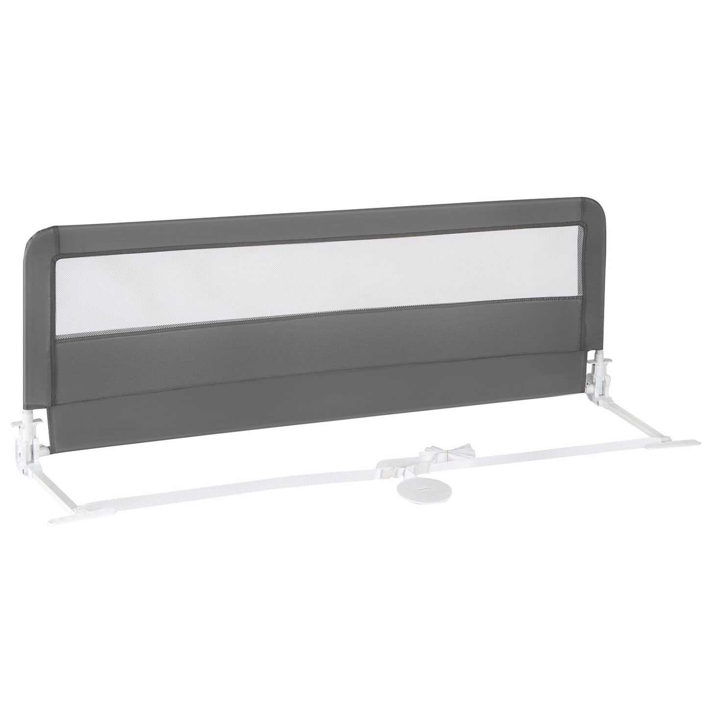 Coast 150 cm langes faltbares Bettgitter für Kleinkinder mit abnehmbarem Bezug - Grau