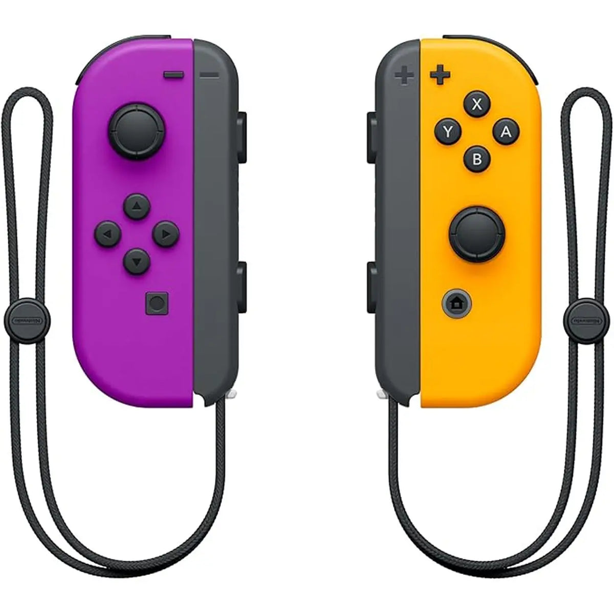 Nintendo Switch Joy-Con-Paar – Neon-Lila/Neon-Orange – Mit 2 Handschlaufen