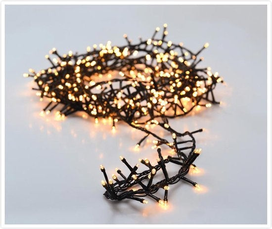 Micro Cluster 200 led - 4m - extra warmweiß - Batterie - Lichtfunktionen - Speicher - Timer