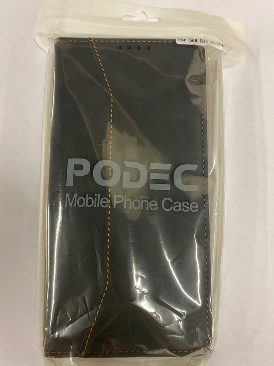 Podec Case mit Kartenhalter geeignet für Samsung Galaxy S23 Ultra Black Phone Case - Anti-Shock Bookcase Cover mit 1x Displayschutzfolie