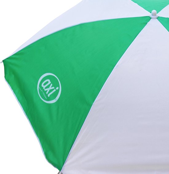 AXI-Sonnenschirm in Grün/Weiß – Kindersonnenschirm (125 cm) für Kinder  – Passend zu AXI-Picknicktischen, Wassertischen und Sandkästen
