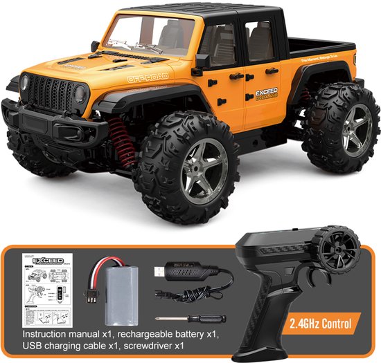 Fuegobird RC-Auto – RC-Fahrzeug – Hochgeschwindigkeits-Spielzeugauto – Hochgeschwindigkeits-Geländewagen – gelb