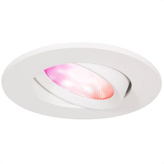 Gologi Smart Einbaustrahler - Smart LED Downlight Dimmbar - Neigbar - RGB+CCT Licht - Gu10 LED Lampe - Weiß