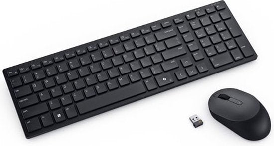 DELL Pro – kompakte, leise Tastatur und leise Maus – KM555 – Belgisch (AZERTY)