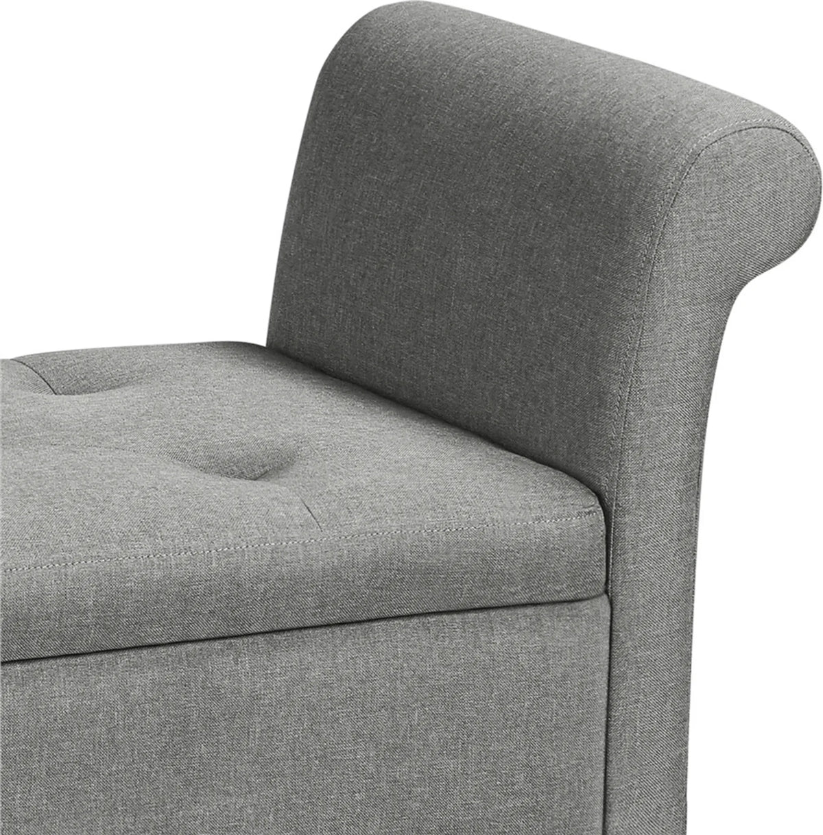 Yaheetech Sitzbank mit Stauraum und Armlehnen – 131 x 43,5 x 64,5 cm – Hellgrau