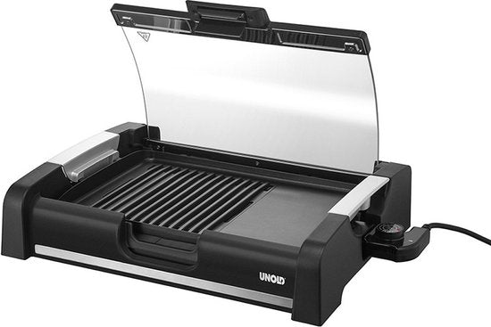 Unold Elektro-Tischgrill für den Garten, mit Kontrollleuchte, schwarz
