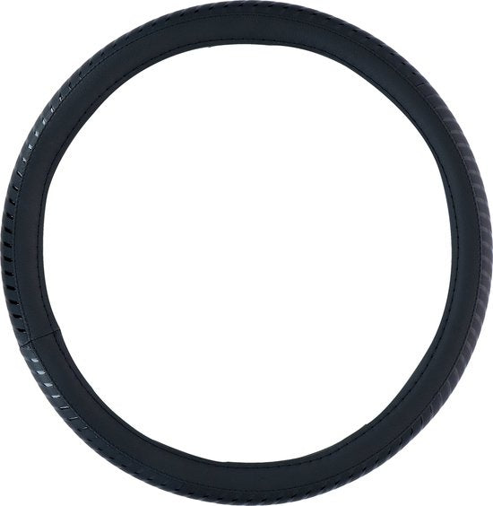 All Ride Lenkerabdeckung Auto 38CM - Geeignet für Lenkräder 37-39CM - Komfortabler Griff - Anti-Rutsch - Autodekoration - Kunstleder - Schwarz