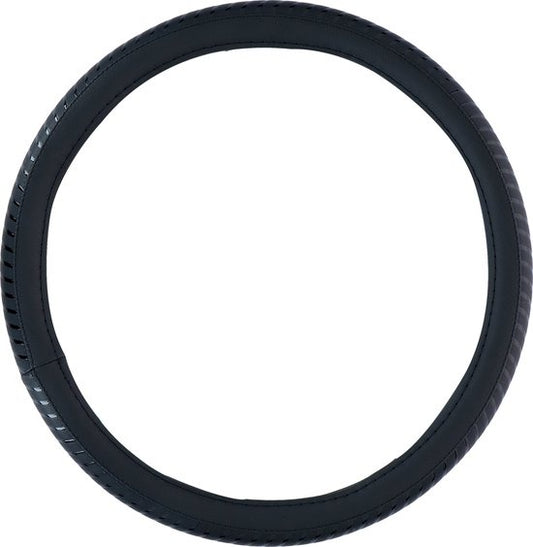 All Ride Lenkerabdeckung Auto 38CM - Geeignet für Lenkräder 37-39CM - Komfortabler Griff - Anti-Rutsch - Autodekoration - Kunstleder - Schwarz