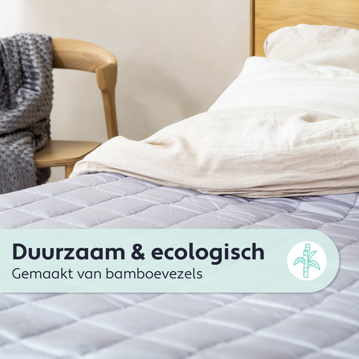 Litollo - Gewichtsdecke - 8 kg - Langlebiges Bambusmaterial - 150x200cm - Grau