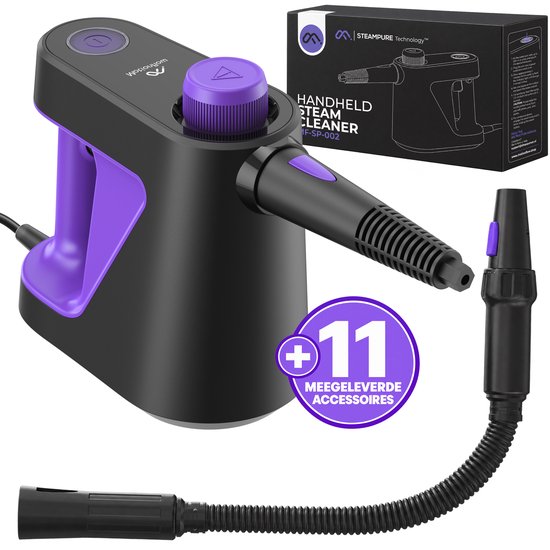 Motionflow 11-teiliger Handdampfreiniger PRO – Leistungsstarker 1000-W-Dampfreiniger mit 3,5 bar – Reinigungsgerät für Badezimmer, Sofa und Boden – Dampfreiniger zur Fleckenentfernung – 3 Meter langes Netzkabel