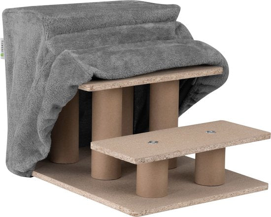 Holztreppe für Haustiere Timmy - Grau - 46 x 36 x 34 cm