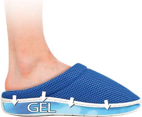 Stepluxe Gel Hausschuhe - Universal Hausschuhe - Größe 43/44 - Blau