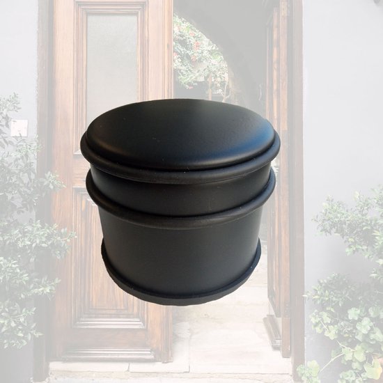 BRASQ 4er Set Türstopper - Türstopper Schwarz mit Anti-Rutsch - 1,1 Kg Für Innen und Außen - Türpuffer ⌀9 x 7,5 cm