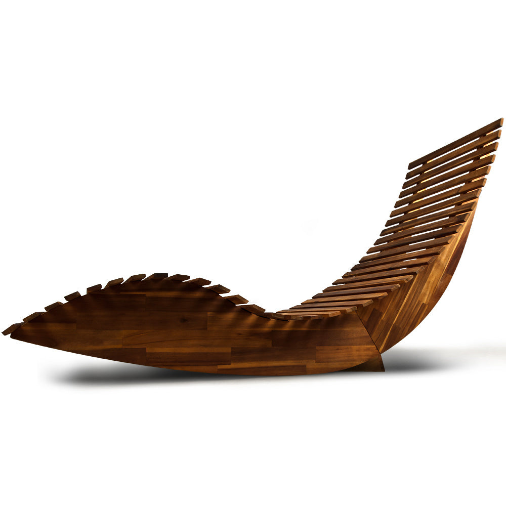Casaria Ergonomische bequeme Liege - Akazienholz FSC zertifiziert - 150x60x93cm