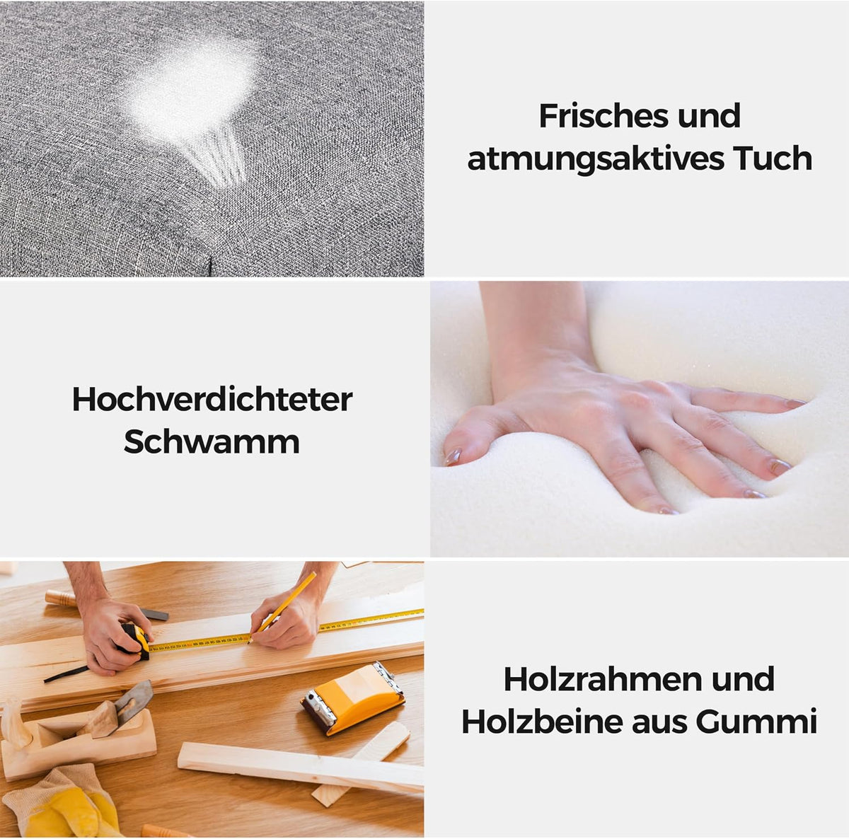 Yaheetech Esszimmerstühle, 2er-Set – Dunkelgrau – 45,5 x 62 x 98,5 cm – Hohe Rückenlehne, Holzbeine