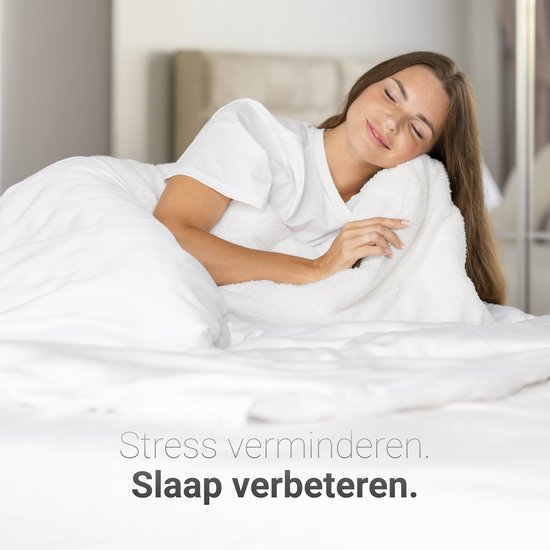 CozySense® Weighted Blanket 9 kg - Gewichtsdecke - Gewichtsdecke mit GLASS-Flow® Druckverteilung - Inklusive waschbarem Bezug - 140x200 cm - Weiß