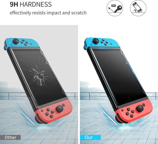 UGreen Bildschirmschutz geeignet für Nintendo Switch gehärtetes Glas 2er-Pack - Duopack