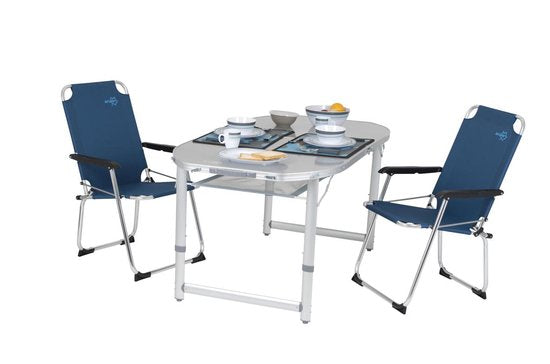 Bo-Camp - Tisch - Premium - Oval - Koffermodell - 150x80 cm