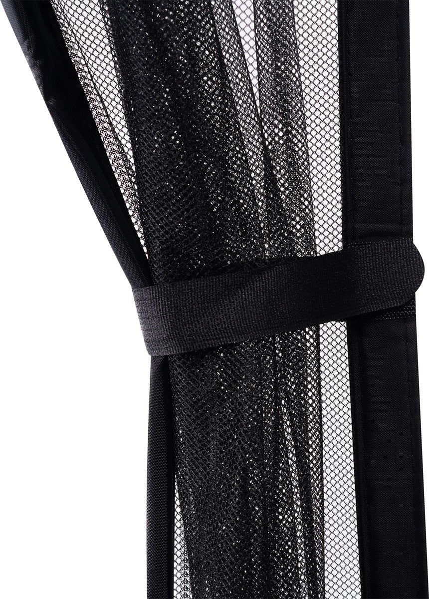 O'DADDYÂ¬Ã† Türvorhang - Fliegenvorhang - Magnetisch - Türgitter Deluxe 184 x 230 cm - Doppeltür - Schwarz Hor - Türvorhänge