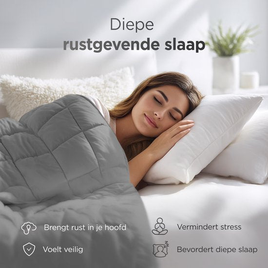 CozySense® Weighted Blanket 8kg - 100% Tencel - Weighted Blanket - Schwergewichtige Decke mit Temperaturregulierung und atmungsaktivem Komfort - GLASS-Flow® Druckverteilung - 1-Person - Grau