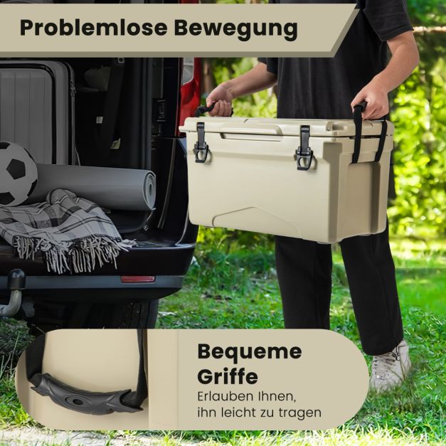 Coast Rotationsgeformte Kühlbox 28 l – 60 x 33 x 35 cm – Khaki