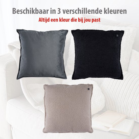 alpina Elektrisches Wärmekissen – Wärmekissen für Nacken und Schultern – 3 Heizstufen – Automatische Abschaltung – Waschbarer Bezug – 60 x 62 cm – 100 W